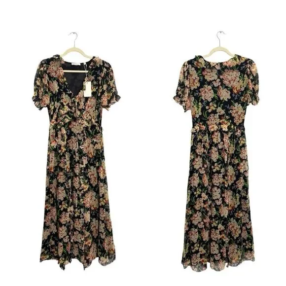 NWT DOEN Elizabeth Silk dress in Meadow Mirage - Picture 11 of 11
